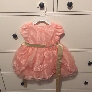 Nannette pink dress with gold strap